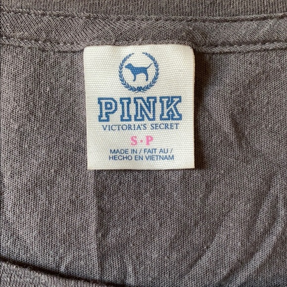 Gray “Love Pink” Oversized Sparkle Shirt - Picture 3 of 4